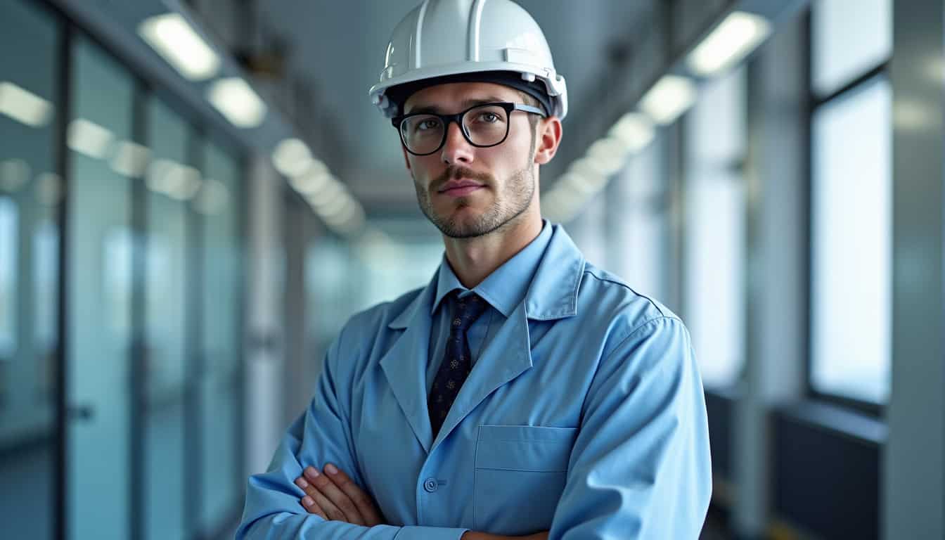 Technicien en train de procéder à l