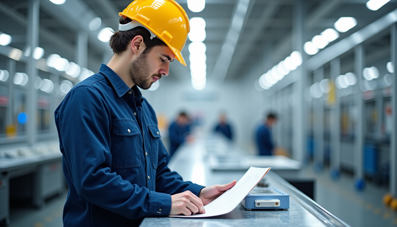 Technicien en train de procéder à l