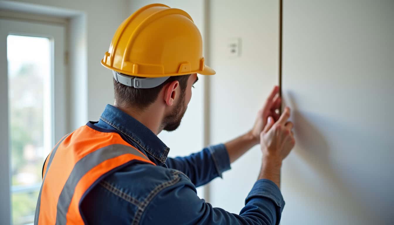 Technicien en train de remettre un devis pour un monte-escalier à un habitant de Saint-Jean-de-Sixt