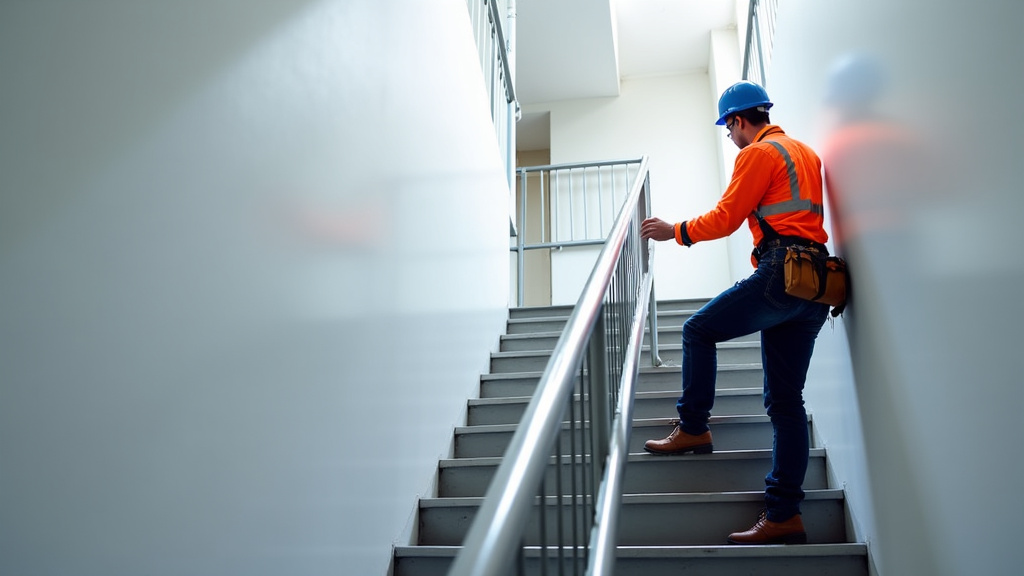 Technicien en train de tester un monte-escalier après installation à Jouars-Pontchartrain