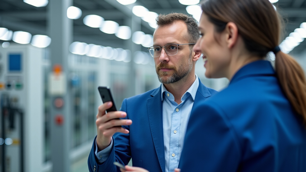 Technicien en train de vérifier le bon fonctionnement d