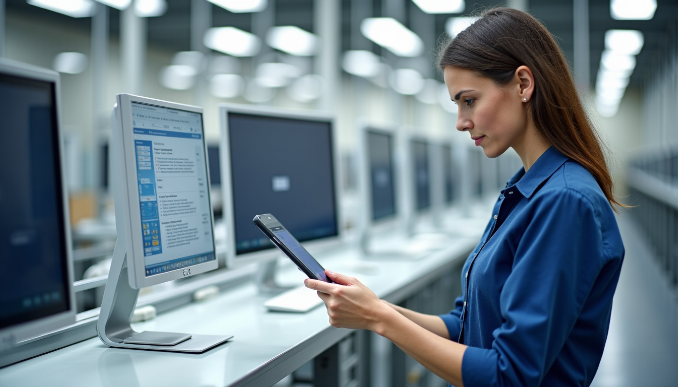 Technicien en train de vérifier le fonctionnement d