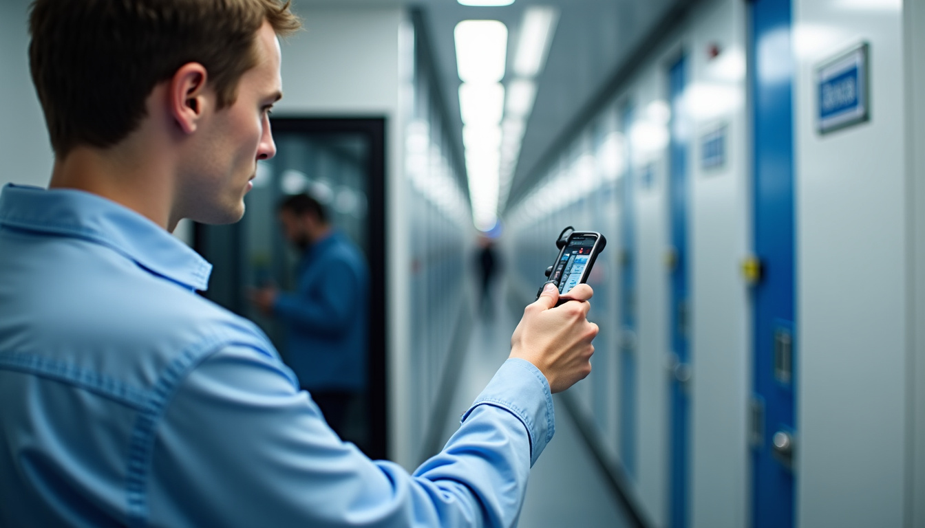 Technicien en train de vérifier le fonctionnement d