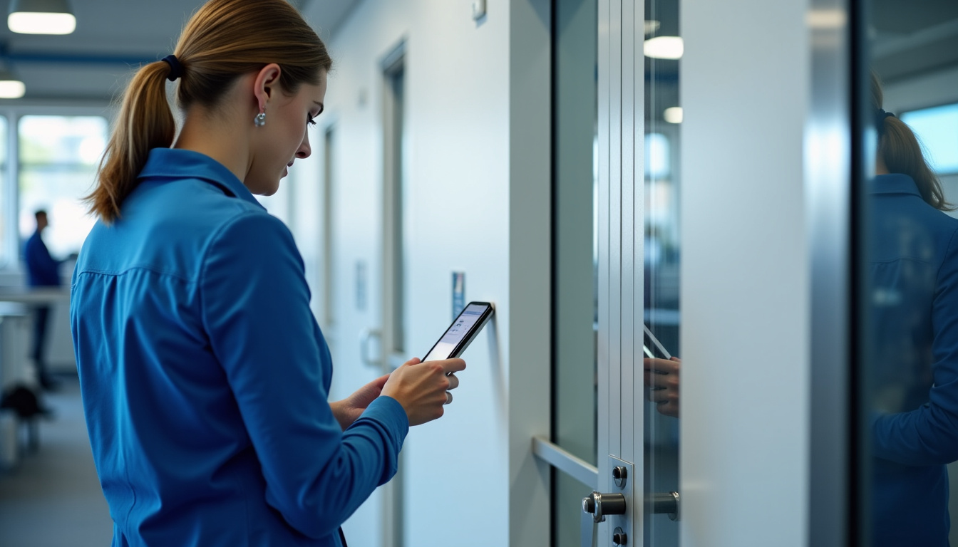 Technicien en train de vérifier les mesures d