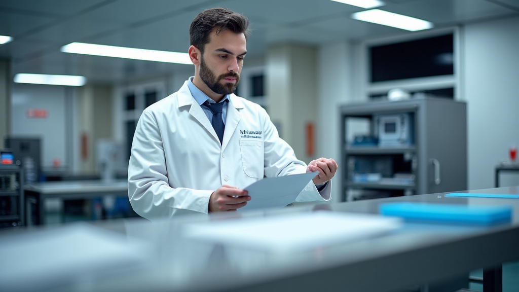 Technicien en train de vérifier les réglages d