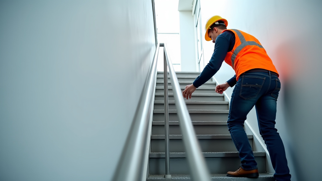 Technicien en train de vérifier un monte-escalier à Morsbach