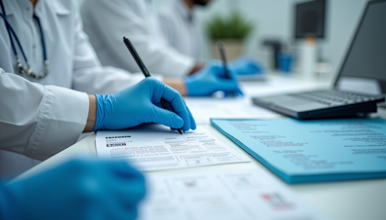 Technicien préparant l