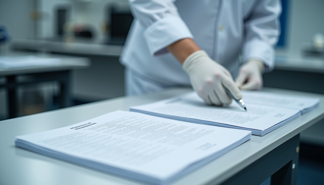 Technicien préparant l