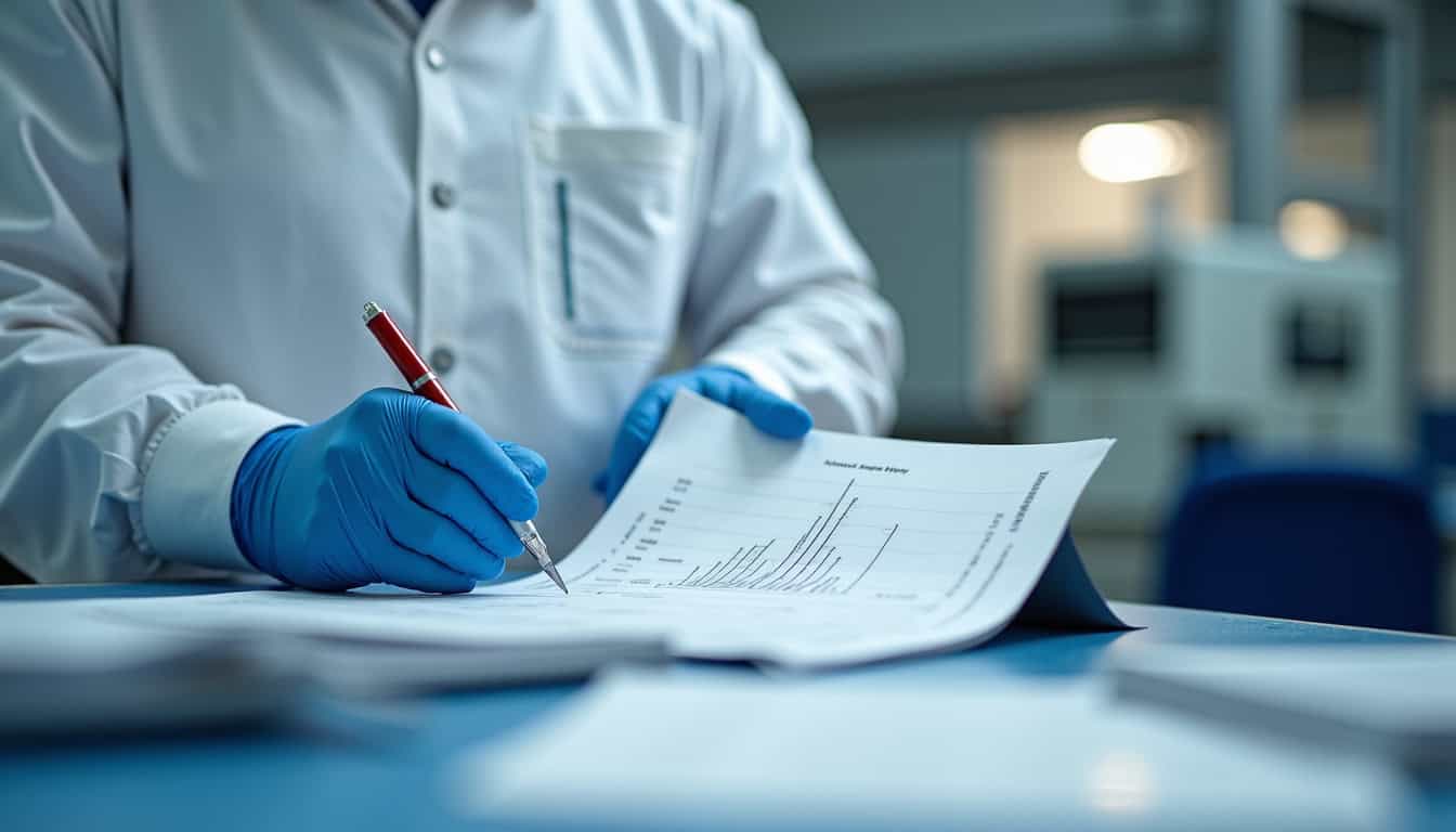 Technicien préparant le matériel pour l