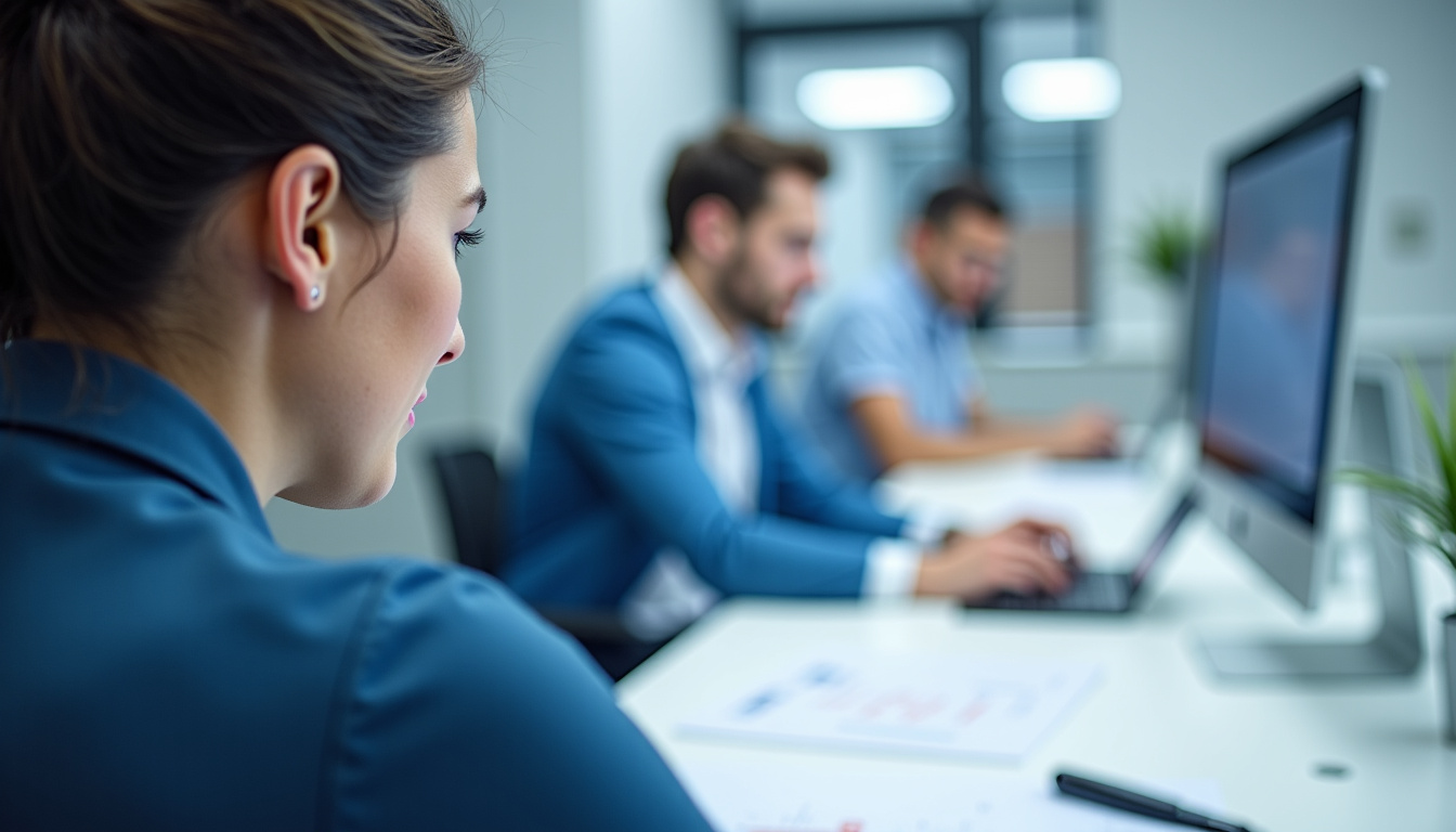 Technicien professionnel en train d