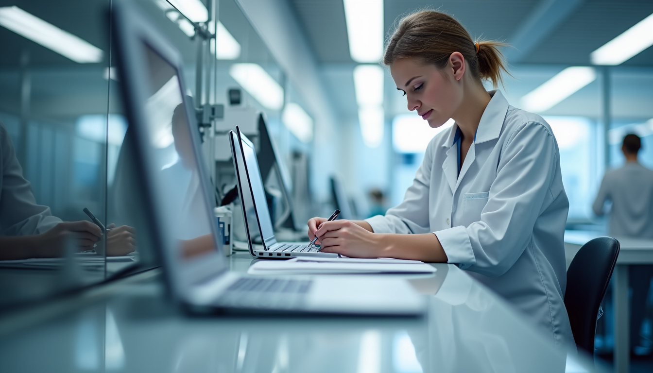 Technicien professionnel en train d