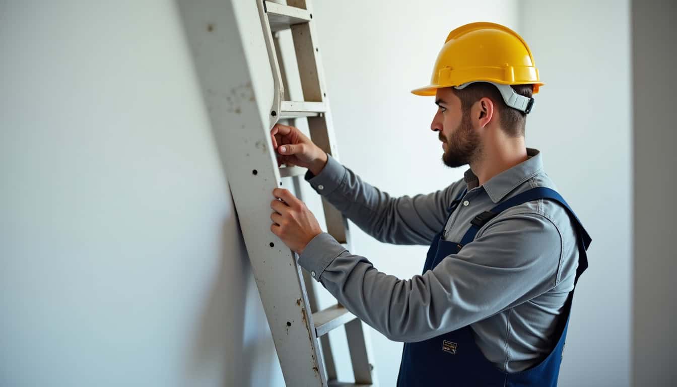 Technicien professionnel en train d’installer un monte-escalier à Bogny-sur-Meuse