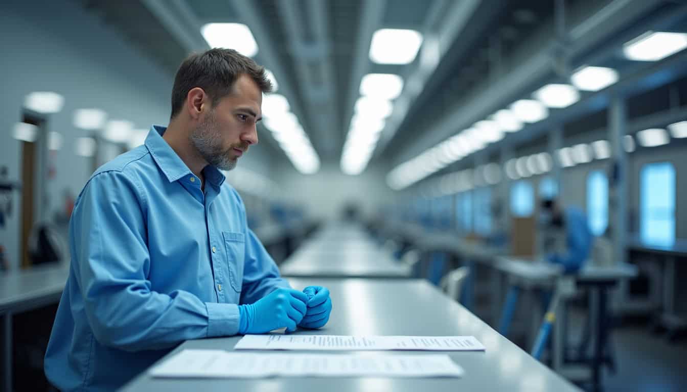 Technicien qualifié en train d