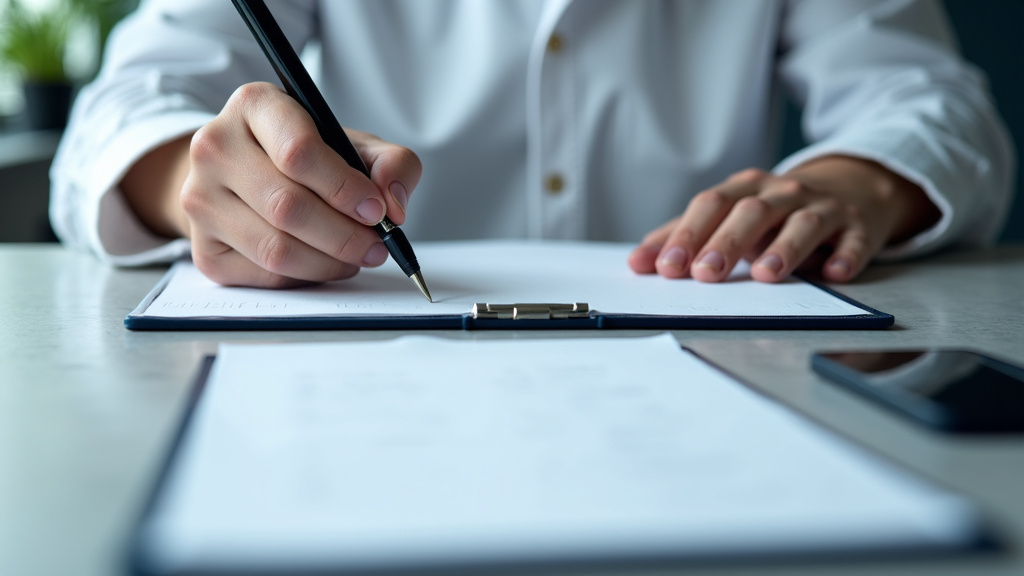 Technicien remettant un devis détaillé pour l