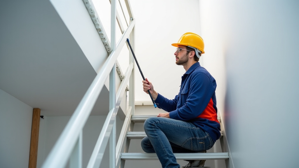 Technicien testant un monte-escalier après installation à Borgo