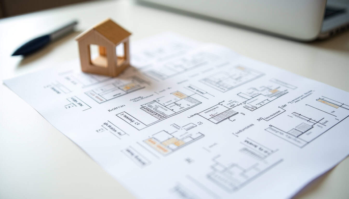 Un devis détaillé pour un monte-escalier posé sur une table, montrant les différents postes de coût et les aides financières prises en compte