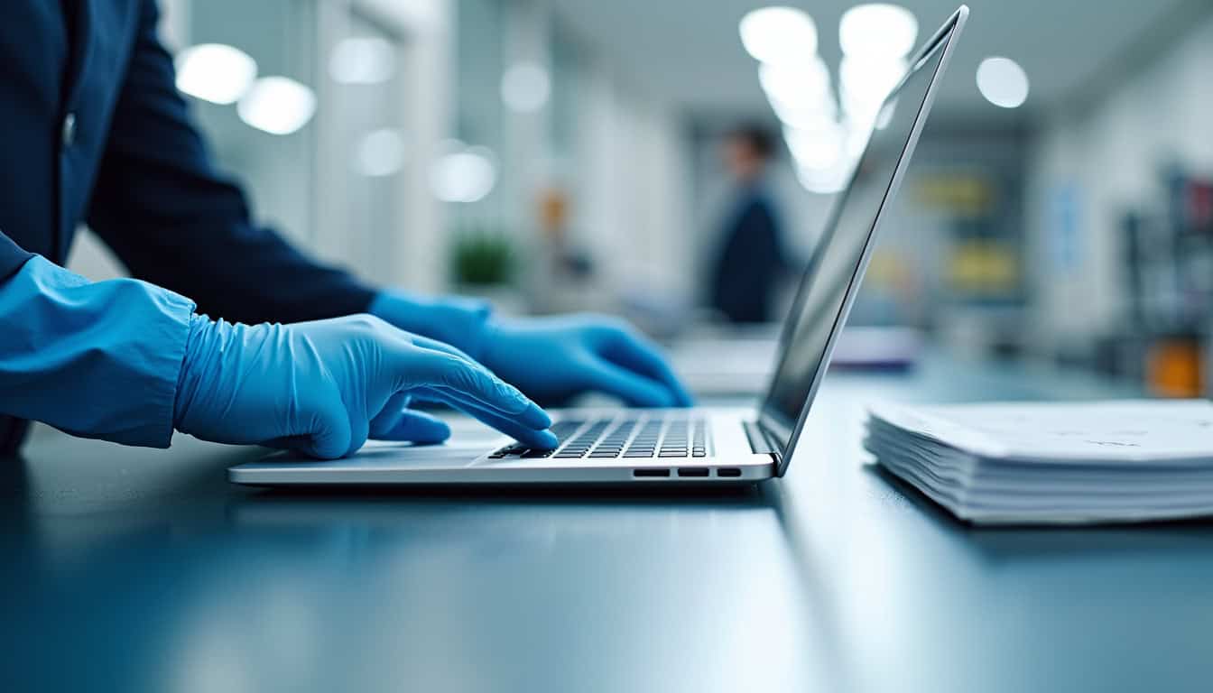 Un technicien en train d