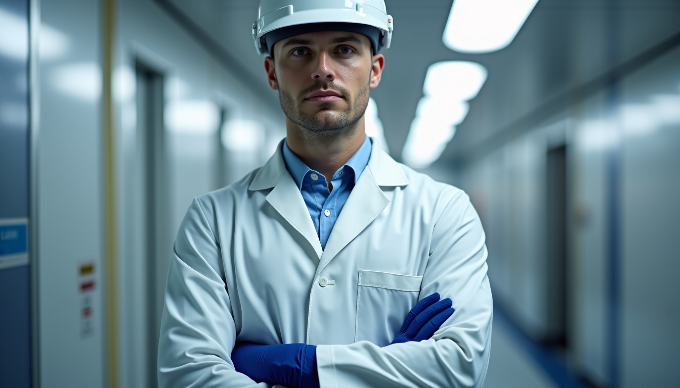 Un technicien en train de prendre les mesures d