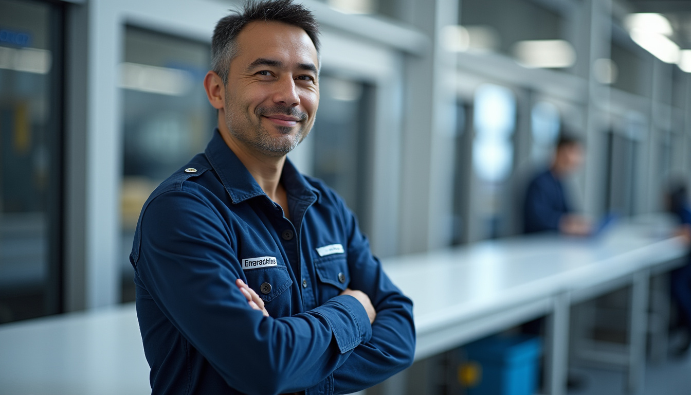 Un technicien en train de vérifier le bon fonctionnement d