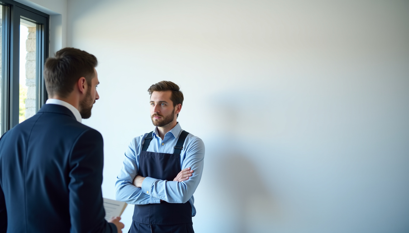 Un technicien qualifié discute avec un client à Arques-la-Bataille avant installation