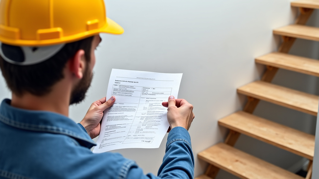 Un technicien remet un devis détaillé à un habitant de Savigné-l’Évêque pour l’installation d’un monte-escalier