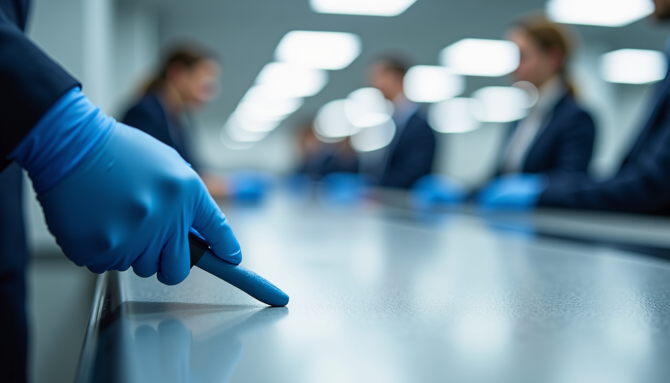 Un technicien spécialisé prenant les mesures d