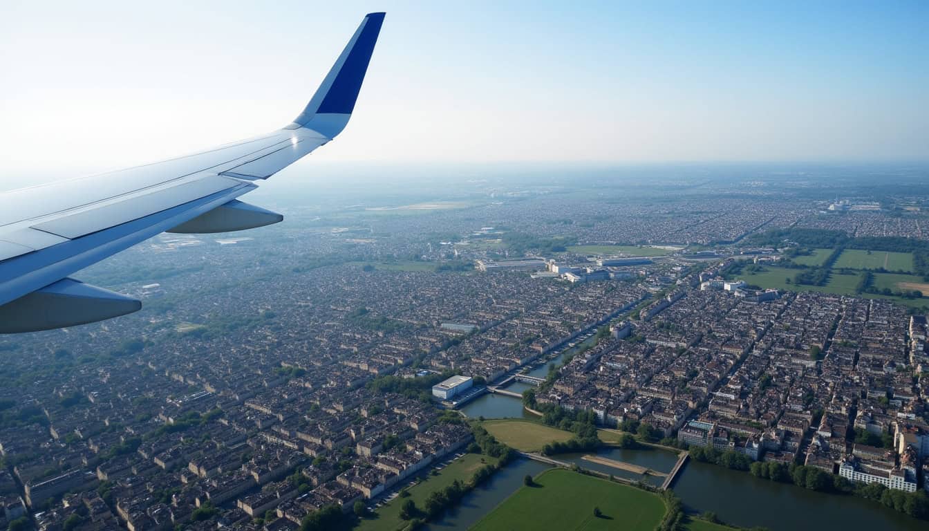 Vue aérienne de la commune de Gournay-sur-Marne en Seine-Saint-Denis