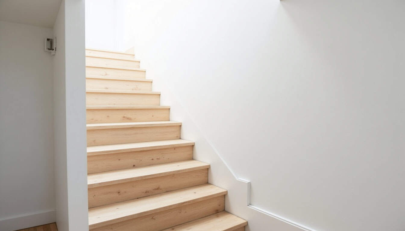 Vue d’un monte-escalier installé dans une maison à La Tour-de-Salvagny
