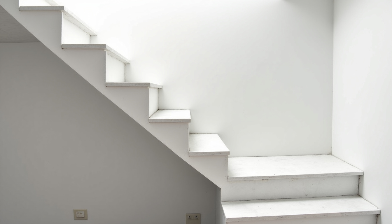 Vue d’un monte-escalier tournant installé dans une maison de Commequiers