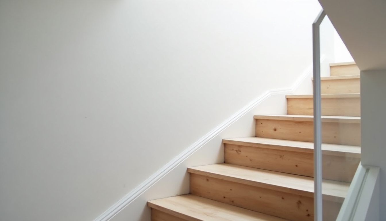 Vue en coupe d’un monte-escalier en fonctionnement dans une maison de Bouguenais