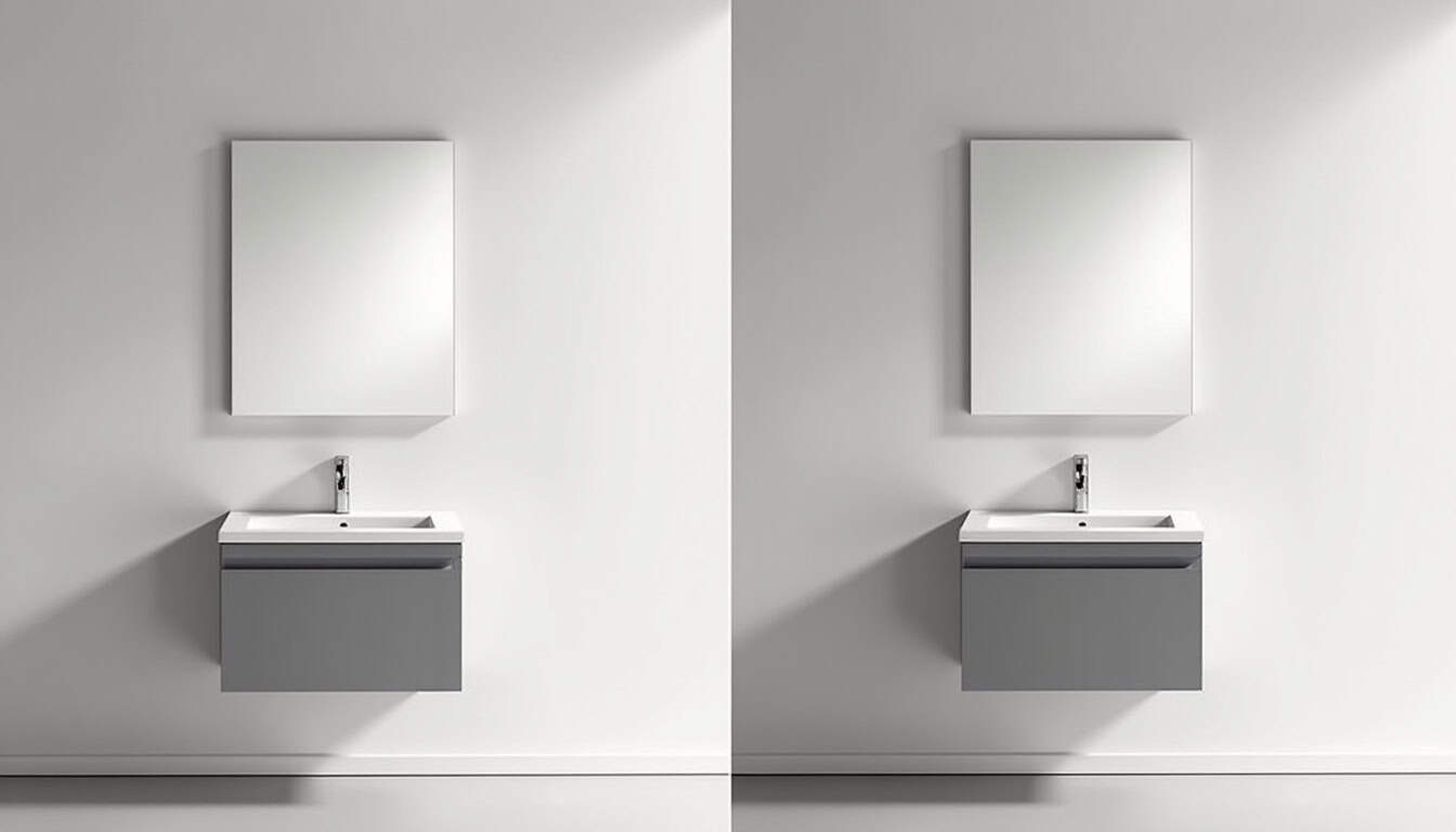 Comparaison avant et après installation d