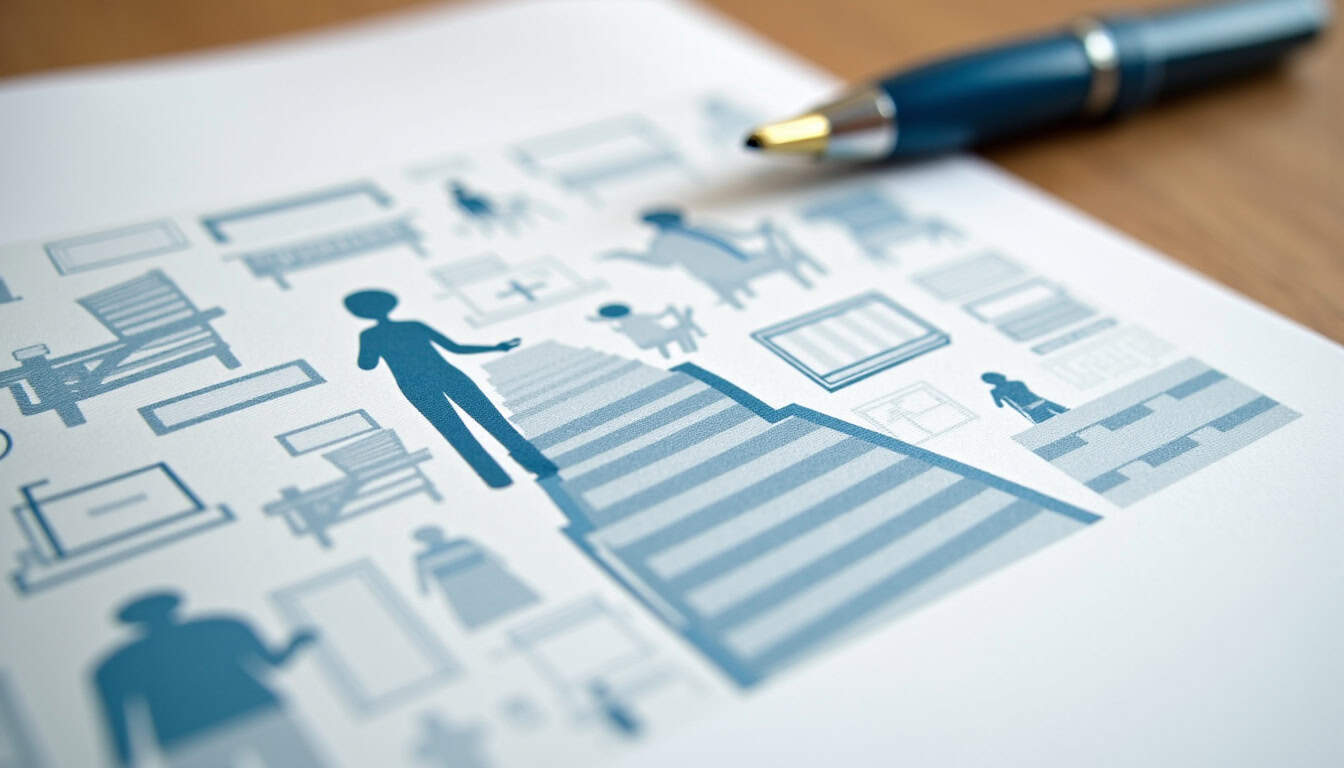 Infographie illustrant les aides financières pour un monte-escalier à Caussade