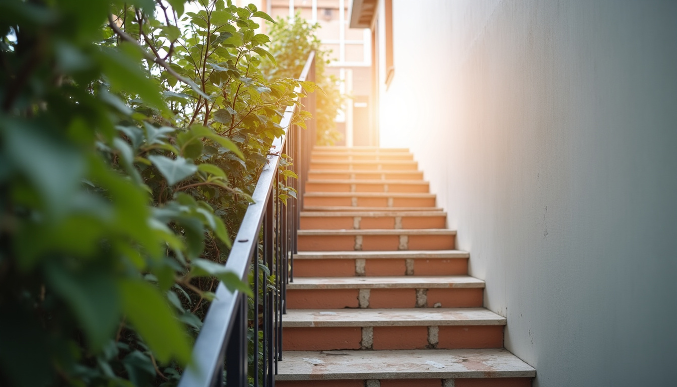 Installation d’un monte-escalier droit dans une maison à Bouloc, vue depuis l’escalier