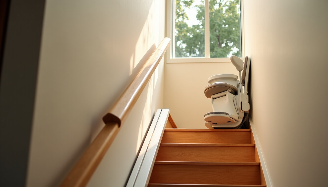 Installation d’un monte-escalier droit dans une maison à Castelsarrasin