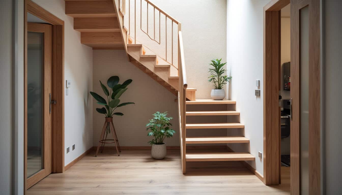 Installation d’un monte-escalier tournant dans une maison à Montfort-sur-Meu