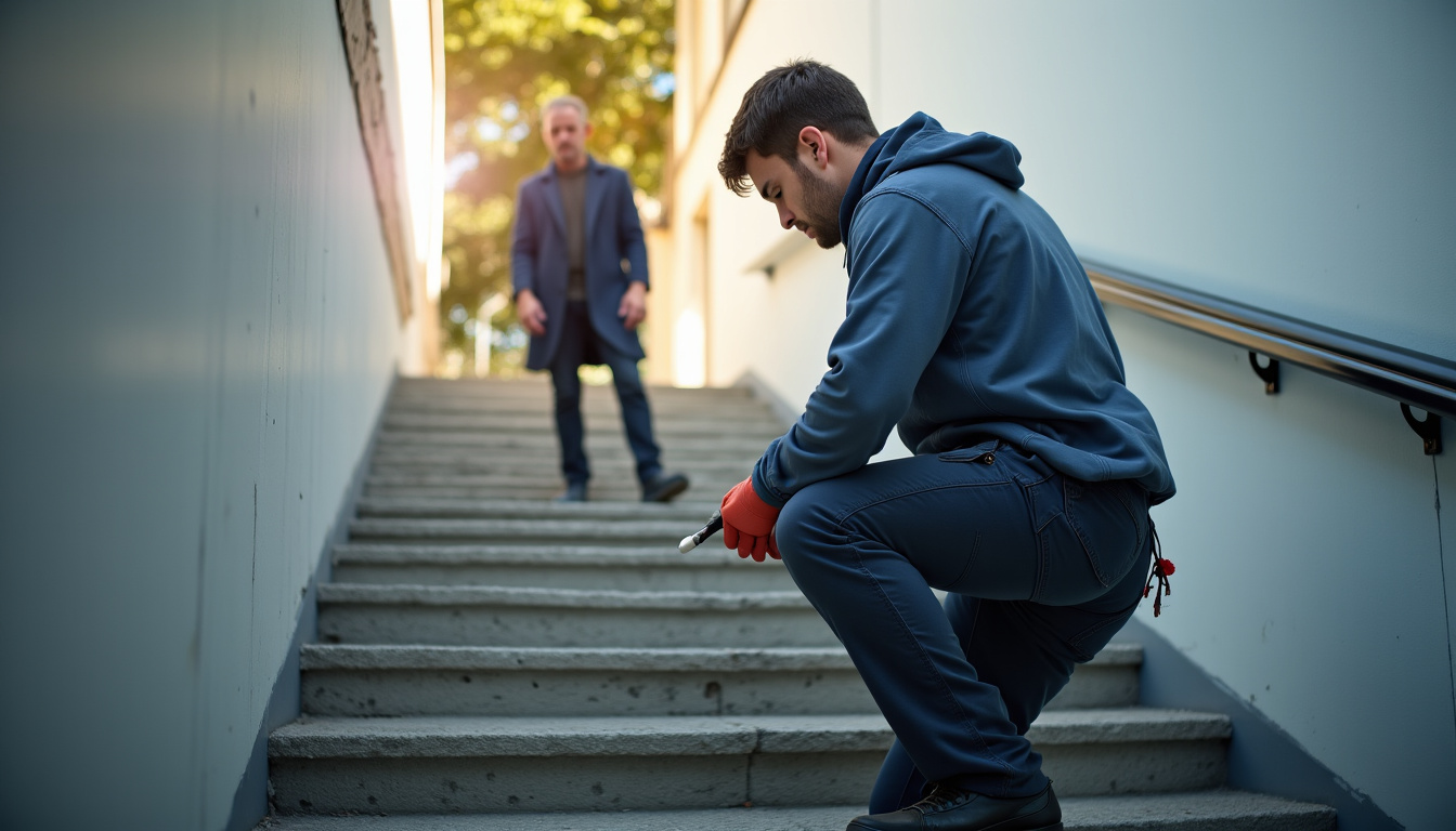 Maintenance préventive d’un monte-escalier par un technicien à Lexy