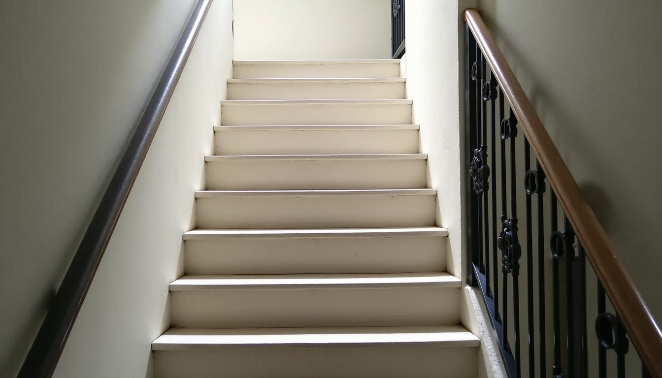 Monte-escalier droit installé sur un escalier classique à Charleville-Mézières