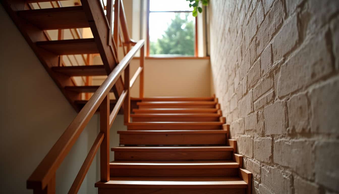 Monte-escalier droit installé sur un escalier en bois dans une maison traditionnelle de Tronville-en-Barrois
