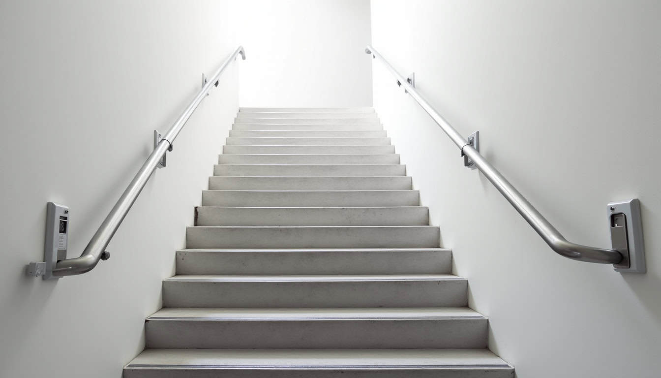 Monte-escalier droit installé sur un escalier rectiligne à Camarès