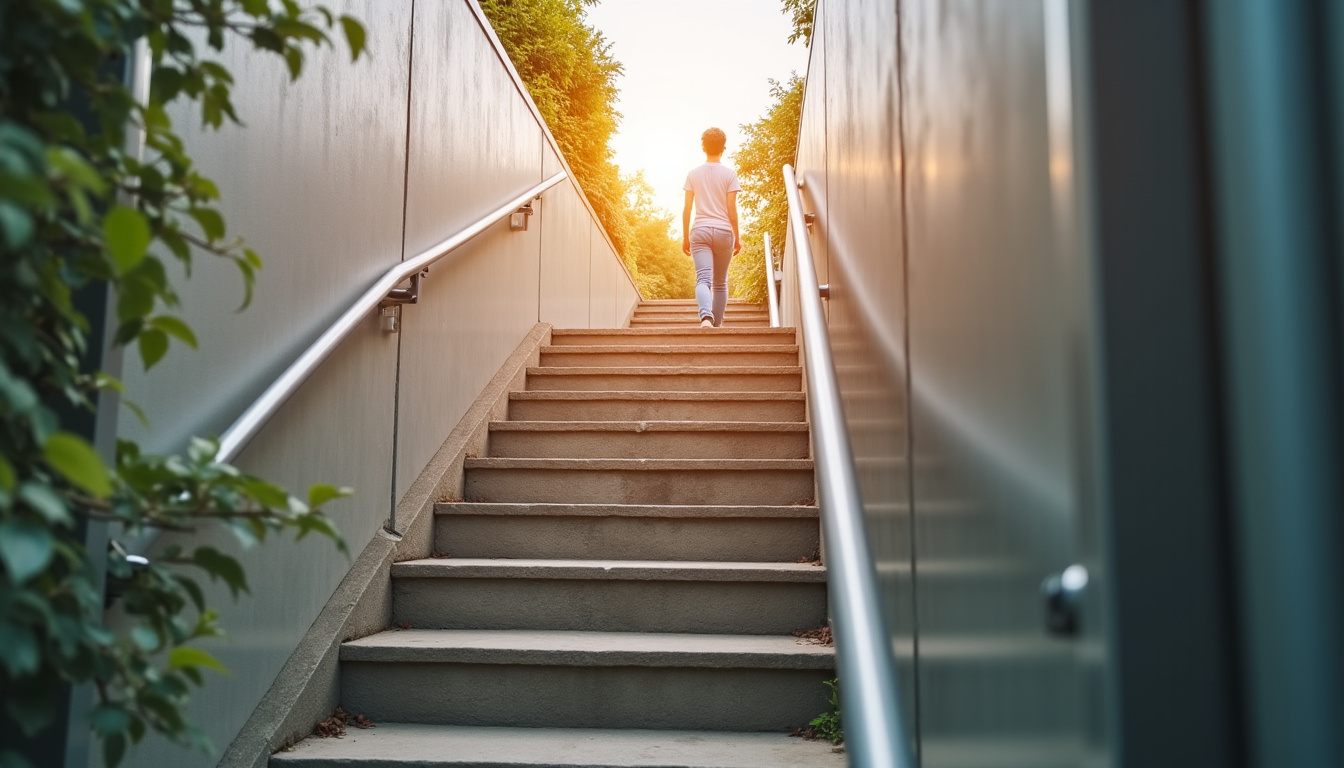 Monte-escalier droit installé sur un escalier rectiligne à Ussy-sur-Marne