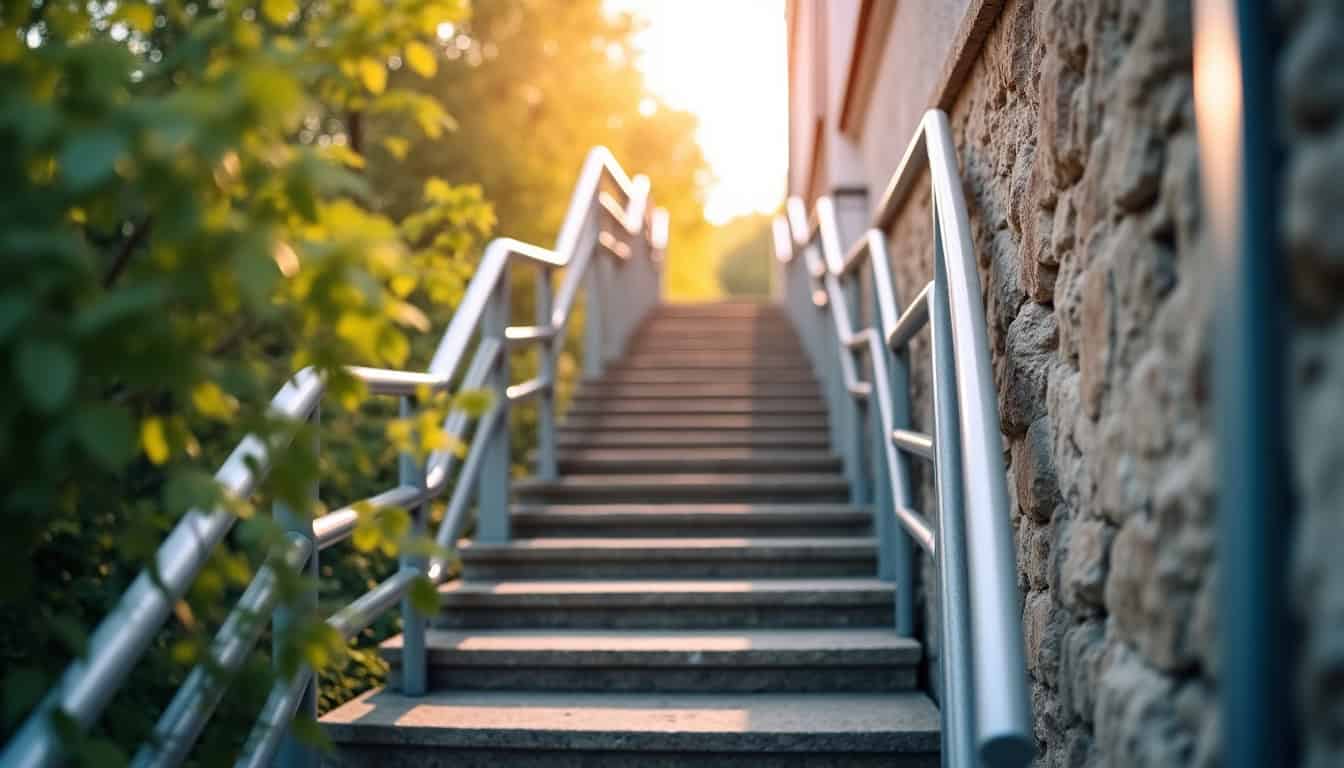 Monte-escalier en cours d