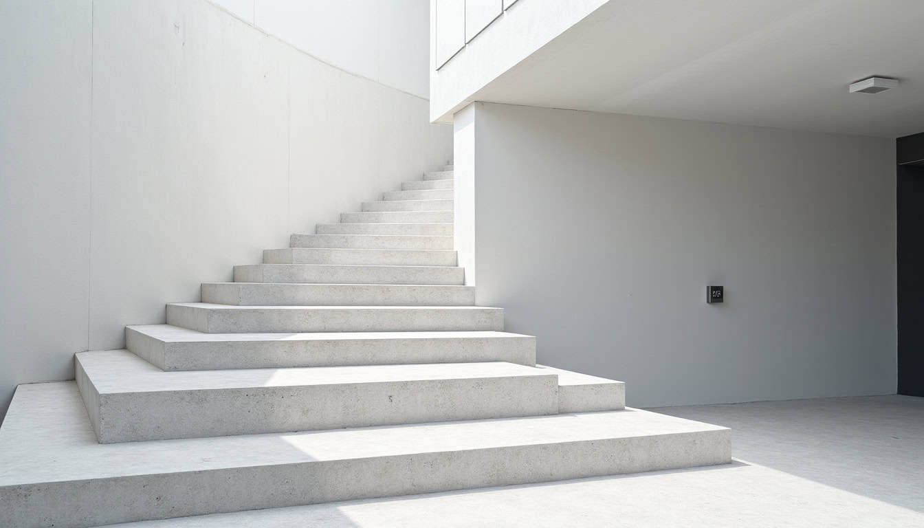 Monte-escalier extérieur en cours d