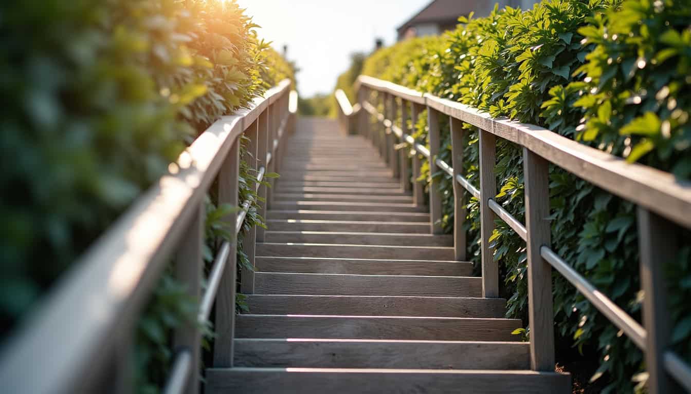 Monte-escalier extérieur installé à l