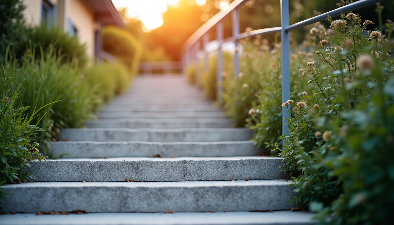 Monte-escalier extérieur installé sur les marches extérieures d