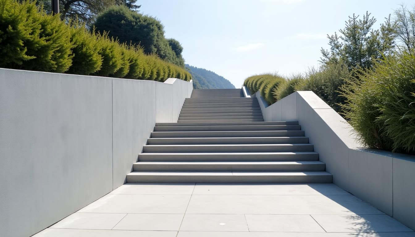 Monte-escalier extérieur installé sur un perron à Val Buëch-Méouge