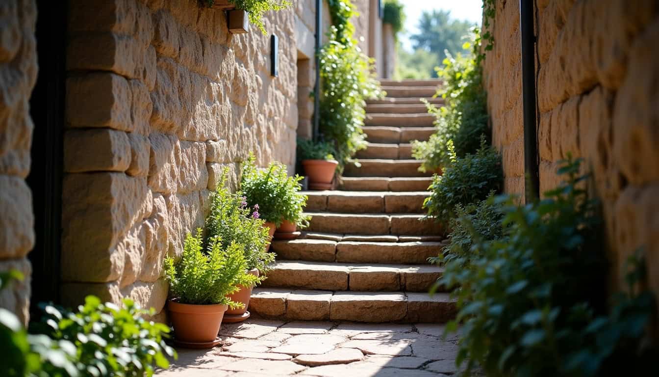 Monte-escalier installé dans une habitation ancienne à Thueyts