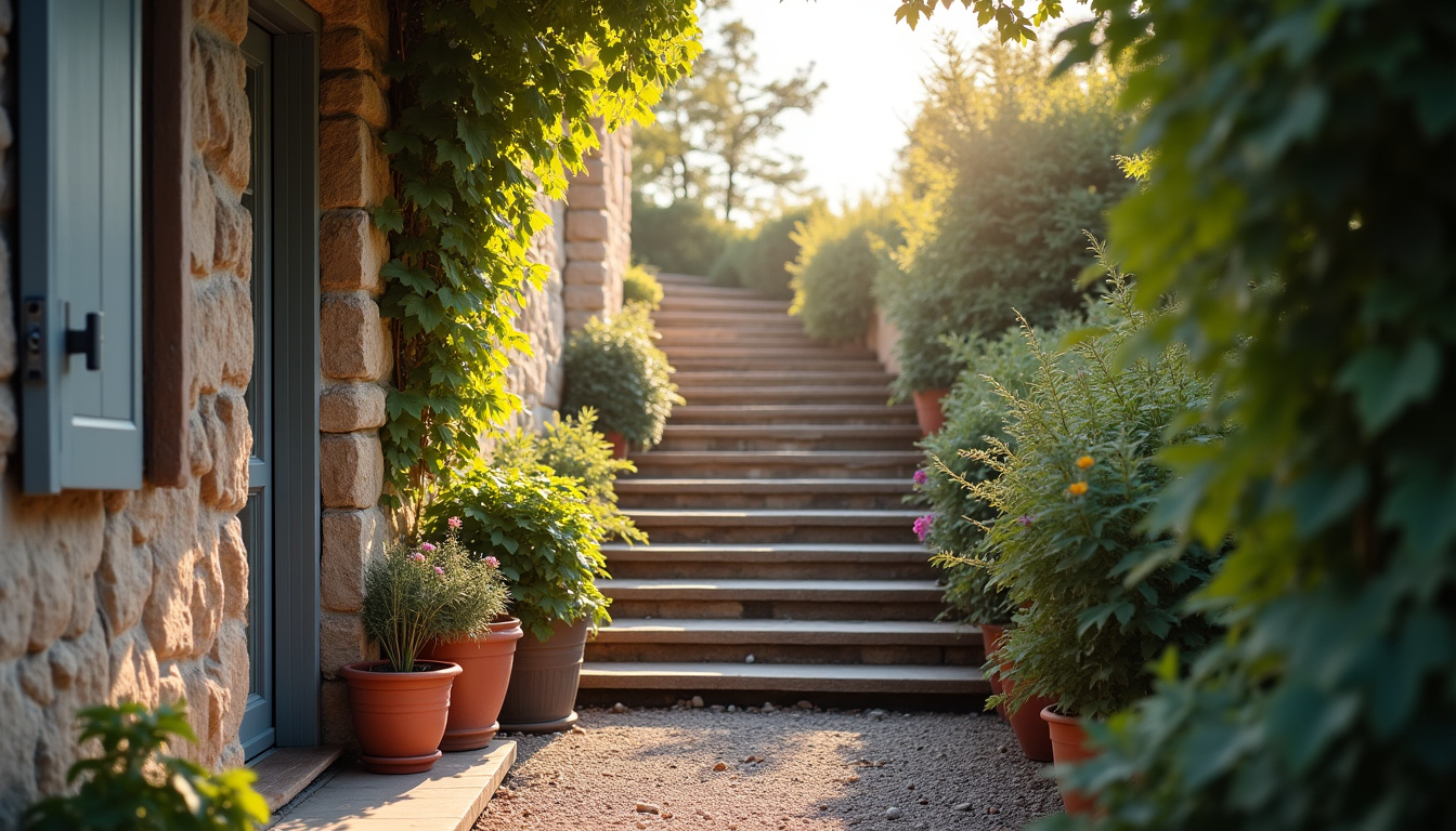 Monte-escalier installé dans une maison traditionnelle de Saint-Vaast-la-Hougue