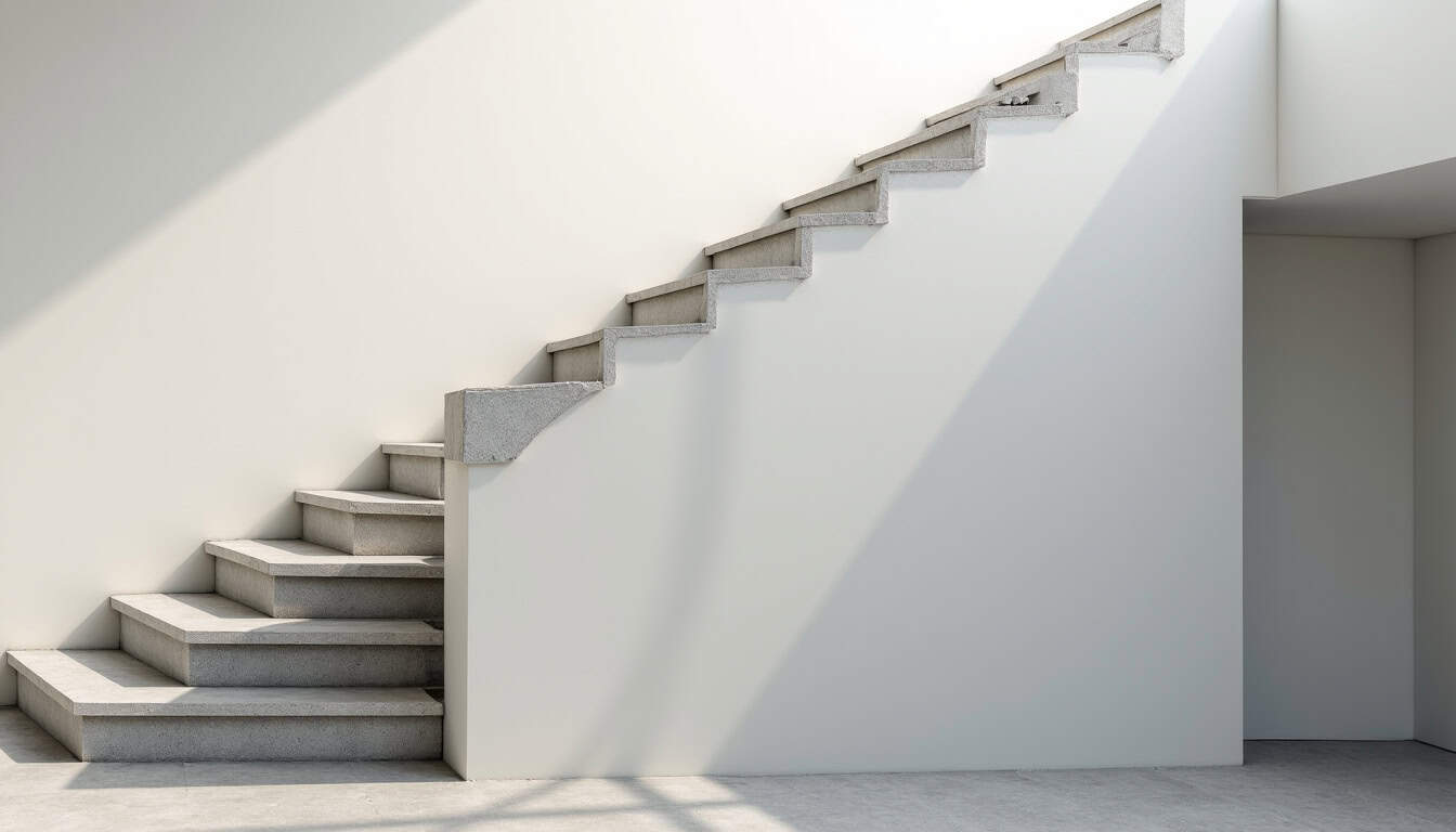 Monte-escalier installé sur un escalier étroit typique de Labastide-Saint-Pierre