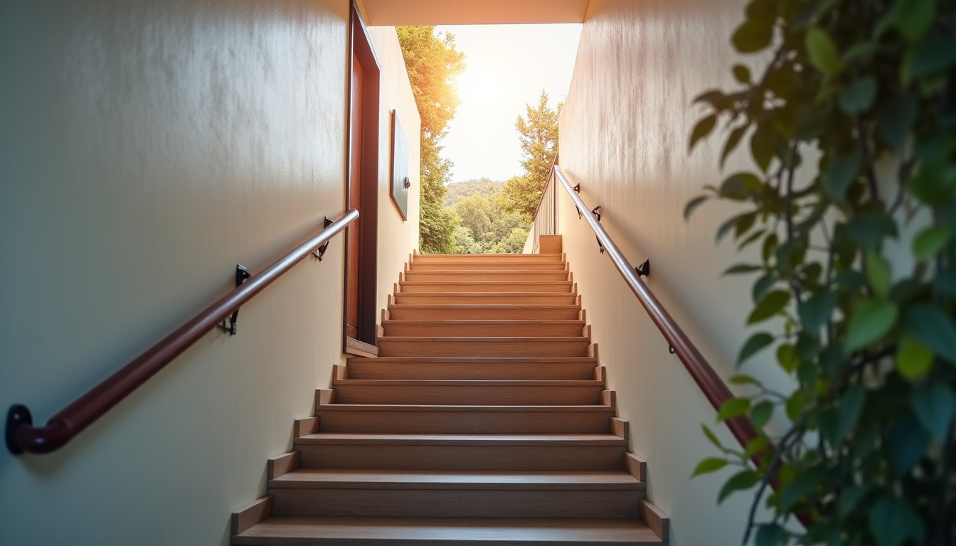 Monte-escalier installé sur un escalier tournant dans une maison à Gramat