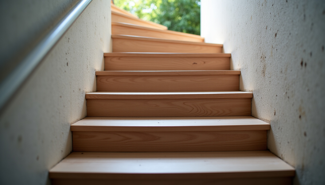 Monte-escalier installé sur un escalier tournant dans une maison à Louvigné